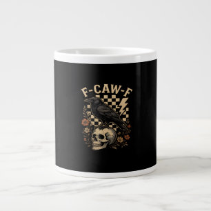 Grande Tasse Halloween F-Caw-F Corbeau Oiseau F-Caw-F Corbeau À