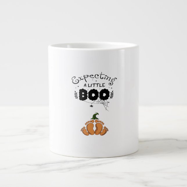 Grande Tasse Halloween Maman Enceinte Future Maman Attend Petit (Devant)