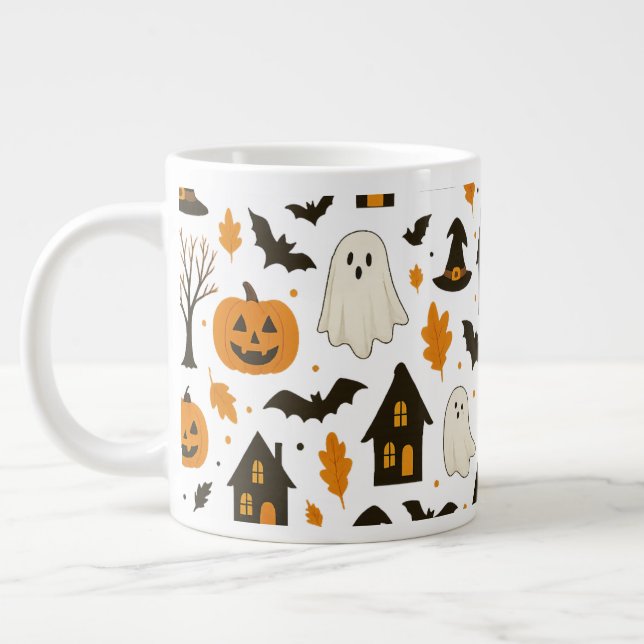 Grande Tasse Halloween Scary Motif - Éffrayant & Festif (Gauche)
