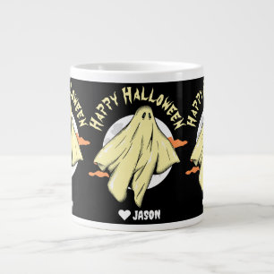 Grande Tasse Halloween simple et heureux fantôme éffrayant