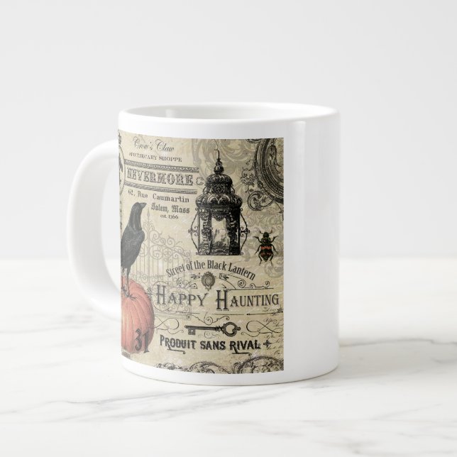 Grande Tasse halloween vintage et citrouille (Devant gauche)