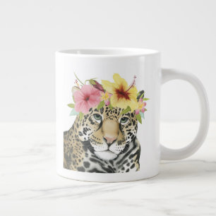 Grande Tasse Halo tropical  Cheetah doux
