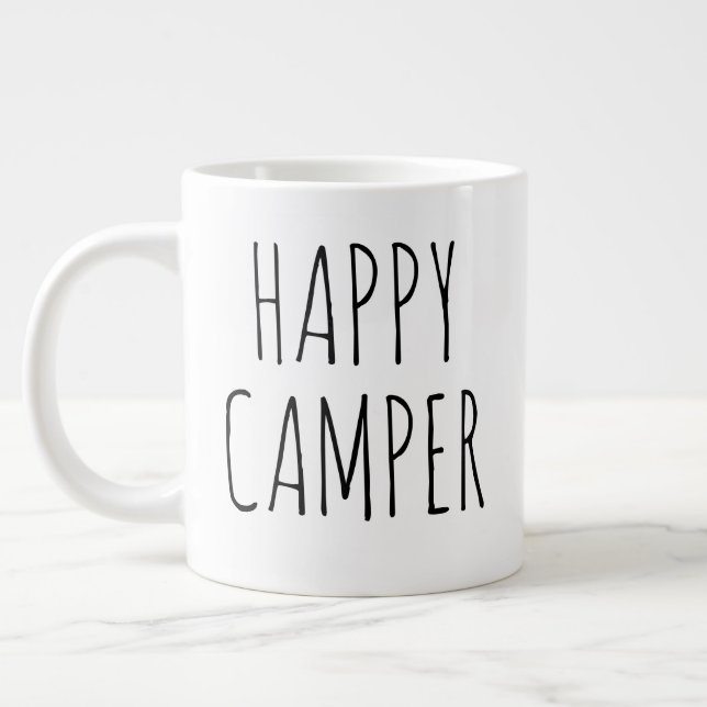Grande Tasse "Happy Camper" Simple Farmhouse moderne (Gauche)