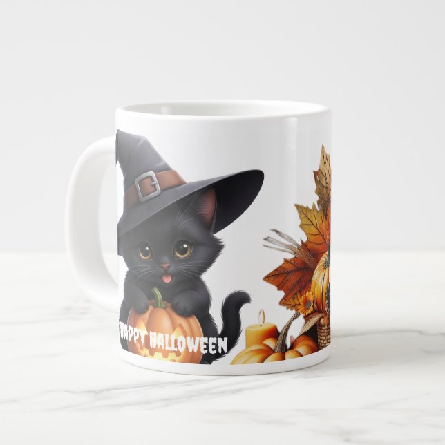 Grande Tasse Happy Halloween Autumn Family (Devant gauche)