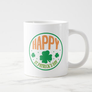 Grande Tasse Happy St. Patrick's Day Circle Design-63501