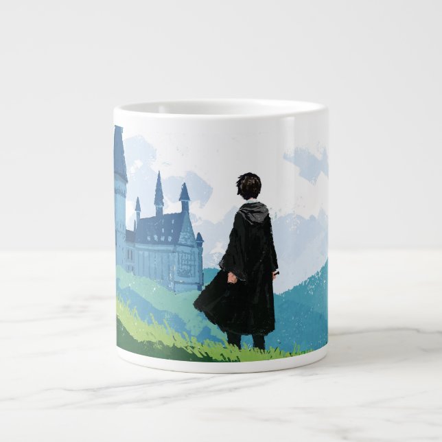 Grande Tasse HARRY POTTER™ Dominant le CHÂTEAU DE PEEZANCE™ (Devant)