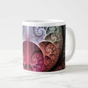 Grande Tasse Heartbeat, Abstrait surreal Imaginaire Fractal Art