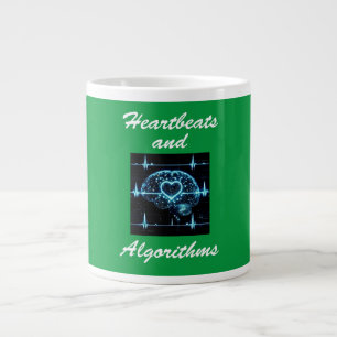 Grande Tasse "Heartbeats and Algorithmes" amour futuriste