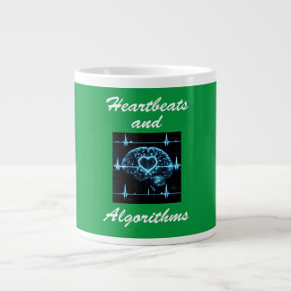 Grande Tasse "Heartbeats and Algorithmes" amour futuriste