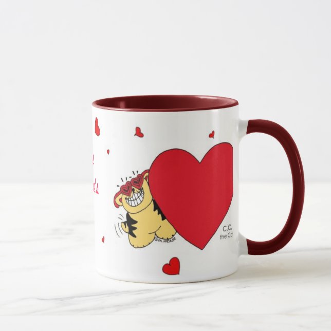 GRANDE tasse HEARTED de CAT Valentine (Droite)