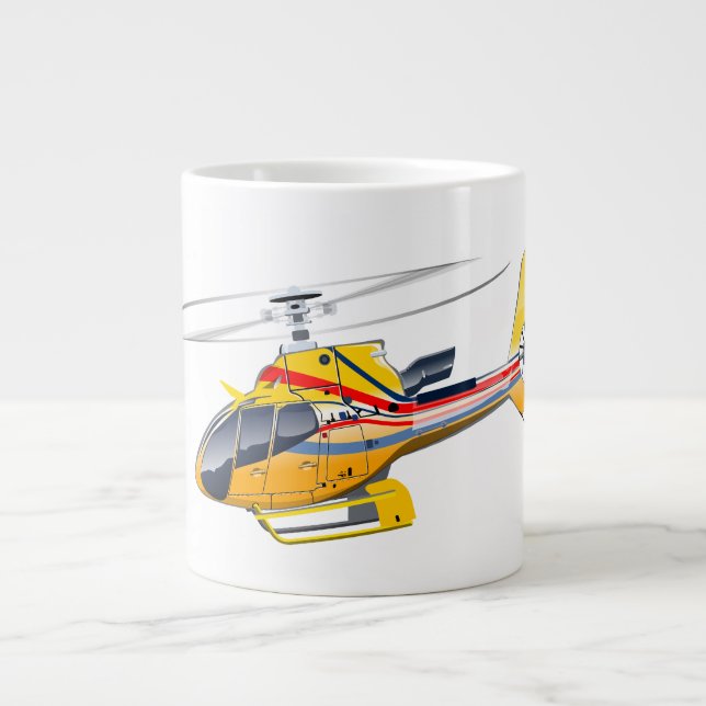 Grande Tasse Hélicoptère de dessin (Devant)