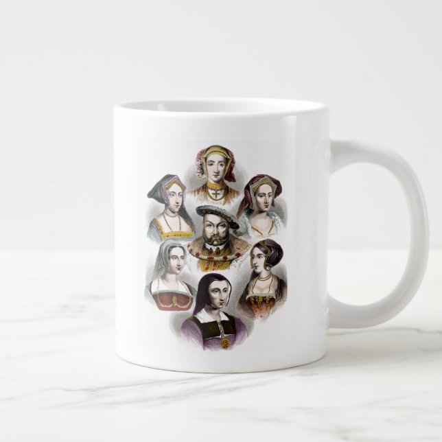 Grande Tasse Henri VIII d'Angleterre| Ses six femmes (Droite)
