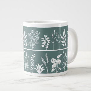 Grande Tasse Herbier Botanique Smokey Teal Plantes