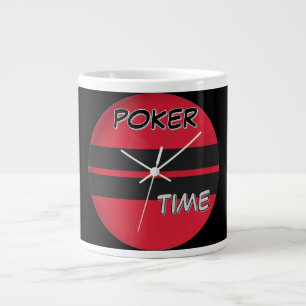 Grande Tasse Heure de poker Rouge Noir