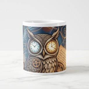 Grande Tasse Hibou abstrait créatif de minuit