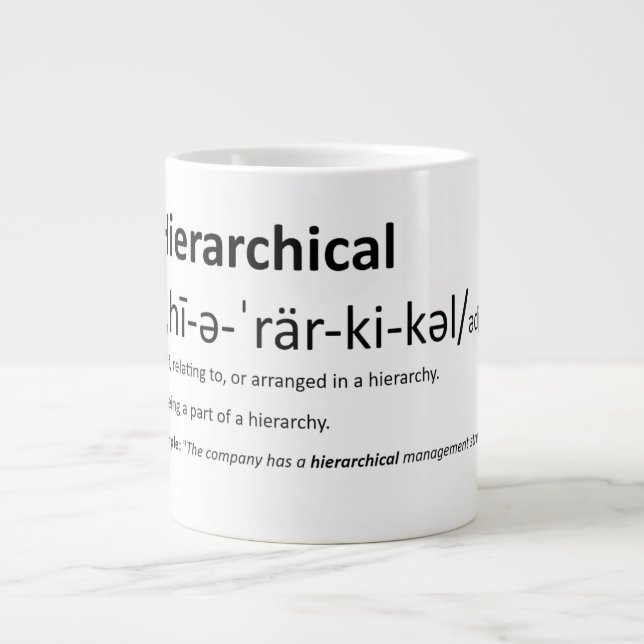 Grande Tasse Hiérarchique - Assistant de prononciation  (Devant)