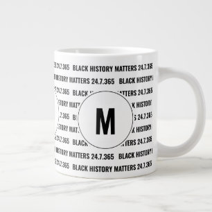 Grande Tasse HISTOIRE NOIRE Élégante QUI COMPTE Monogramme