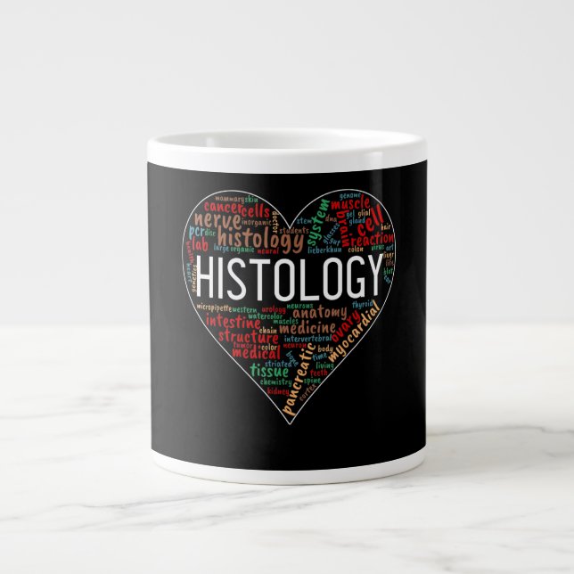 Grande Tasse Histologie Histotechnicien Mots du coeur Définitio (Devant)