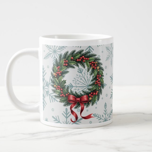 Grande Tasse  Holiday Wreath Splendor (Gauche)