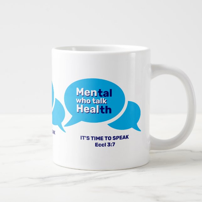Grande Tasse HOMMES SUR MESURE QUI PARLENT SANTÉ Mentale (Droite)