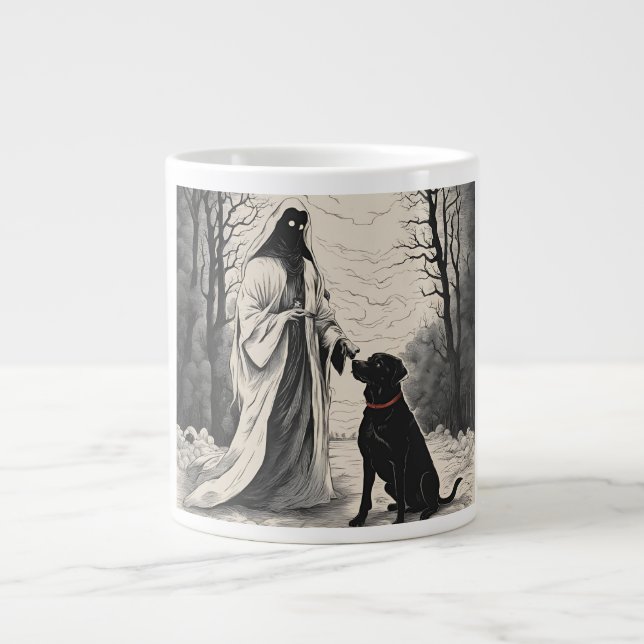 Grande Tasse Homogénéité et chien noir halloween 2024 (Devant)