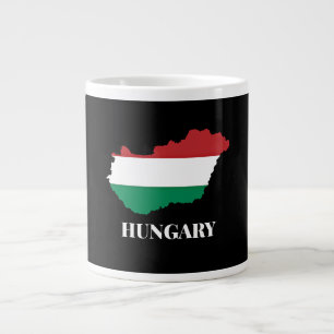 Grande Tasse Hongrie, silhouette et drapeau,