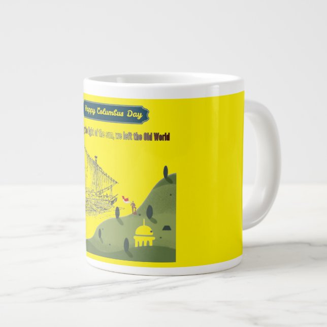 Grande Tasse Honneur à Columbus jaune (Devant droit)