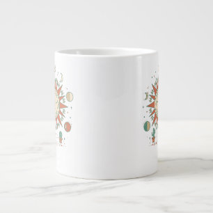 Grande Tasse Horloge murale Désert Céleste - Soleil Lune Planèt