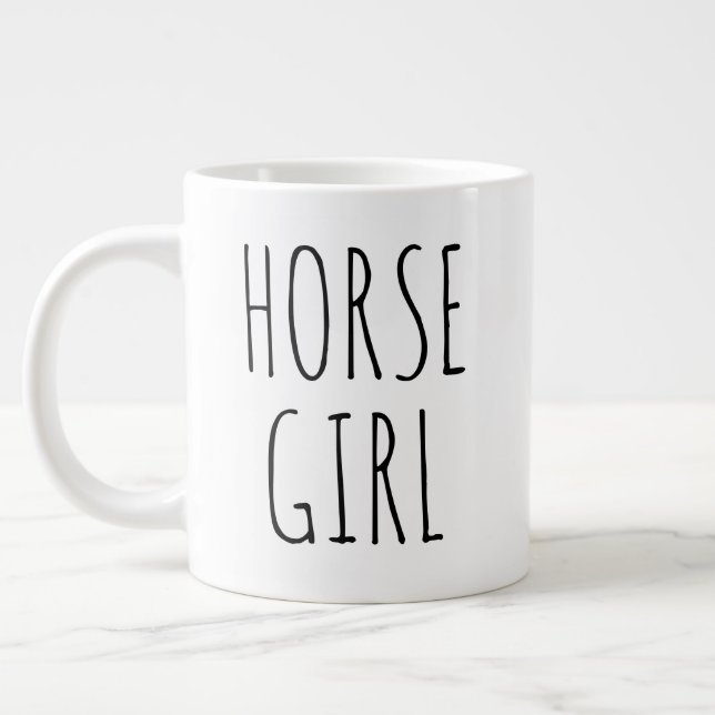 Grande Tasse "Horse Crazy" Simple Moderne Agritourisme (Gauche)
