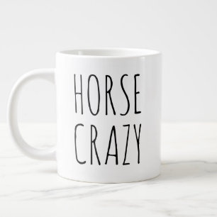 Grande Tasse "Horse Crazy" Simple Moderne Agritourisme