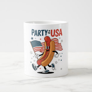 Grande Tasse Hotdog fête du 4 juillet feux d'artifice Jour de l