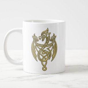 Grande Tasse HOUSE of the Dragon   Golden Filigree Dragon Crest