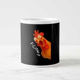 Grande Tasse Humour gothique Dessin de corbeau F Caw F drôle