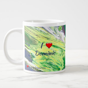 Grande Tasse I Heart Abstrait Personnaliser