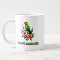 "I Lots Parrots - Perroquet Tropical Coloré & Flow