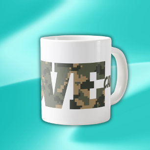 Grande Tasse I Love Camouflage Vert Brown