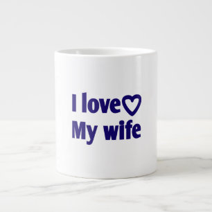 Grande Tasse I Love My Wife - Cadeau romantique pour femme, mar