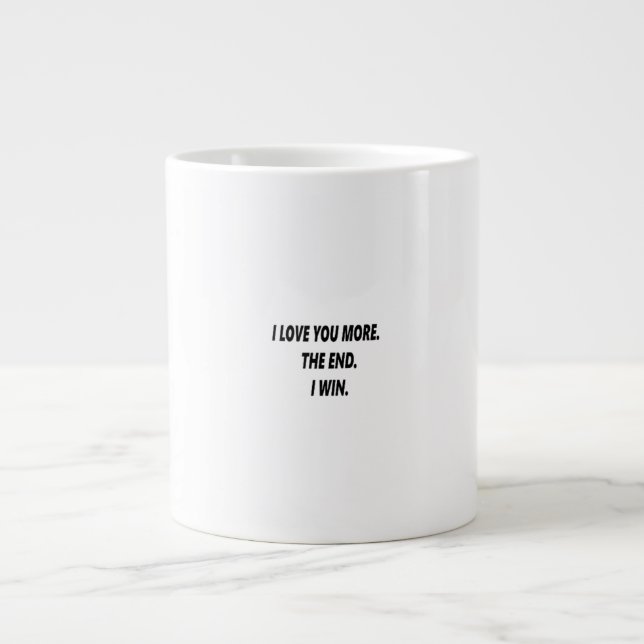 Grande Tasse I Love You More Clean Typography  (Devant)