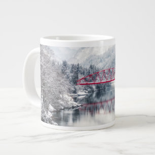 Grande Tasse Ice & Snow   Red Bridge en hiver au Japon