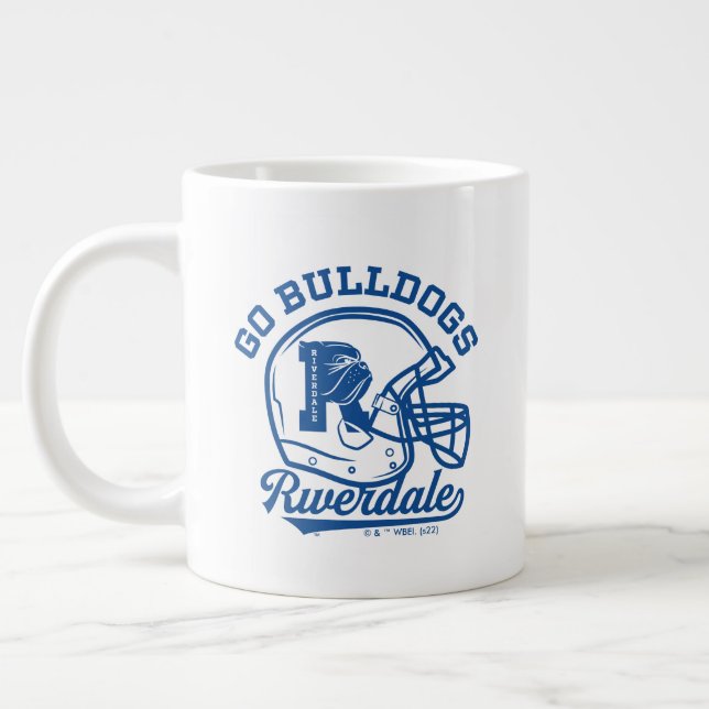 Grande Tasse Icône de casque de football Go Bulldogs (Gauche)