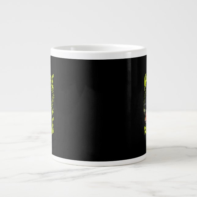 Grande Tasse illustration d'art vectoriel panthère (Devant)