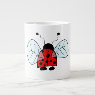 Grande Tasse Illustration de coccinelle mignonne