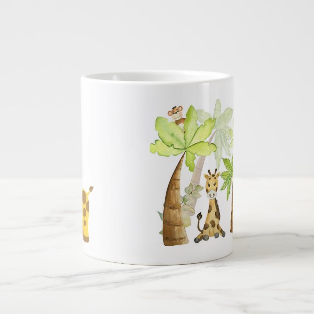 Grande Tasse Illustration de girafe mignonne (Devant)