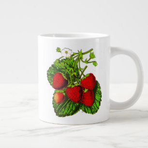 Grande Tasse Illustration de la fraise botanique