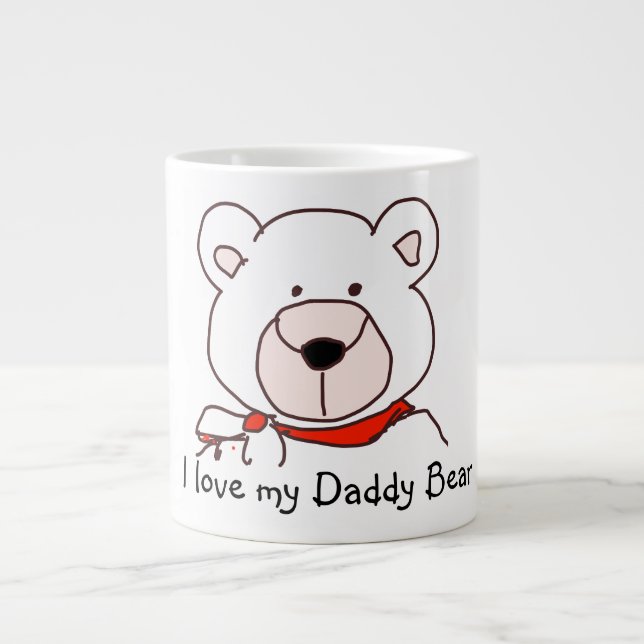Grande Tasse Illustration de l'ours mignon J'aime mon papa ours (Devant)