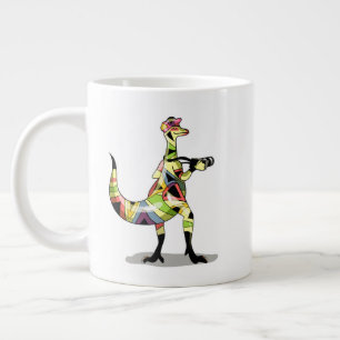 Grande Tasse Illustration D'Un Photographe Iguanodon.