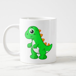 Grande Tasse Illustration Mignonne Du Tyrannosaurus Rex.