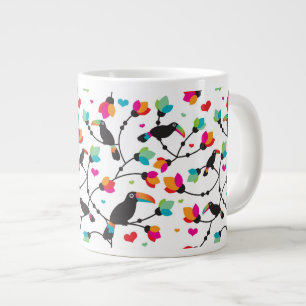 Grande Tasse illustration tropicale d'oiseau mignon de toucan