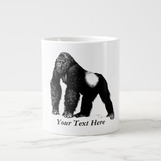 Grande Tasse Illustration Vintage du gorille de Silverback, noi