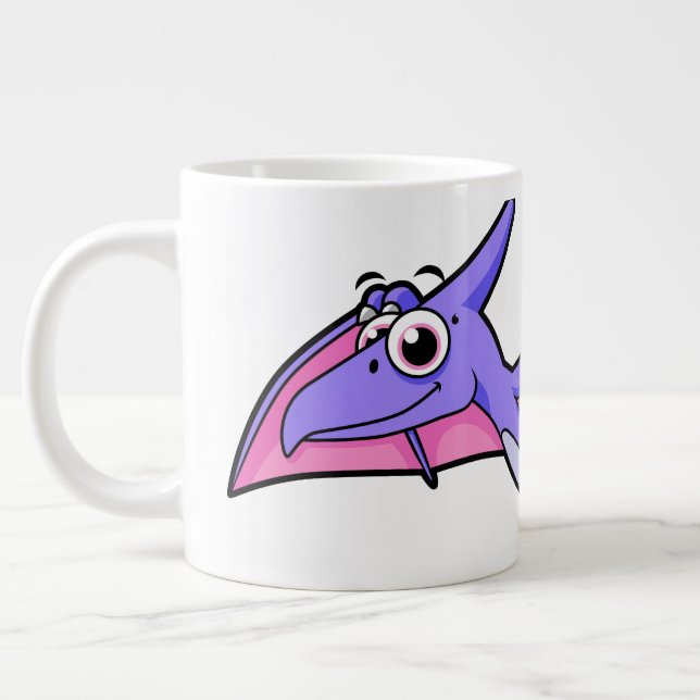 Grande Tasse Image Mignonne D'Un Ptérodactyle Volant. (Gauche)
